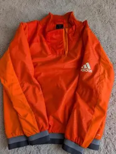（本日限り）adidas ハーフジップ ウィンドブレーカー オレンジ