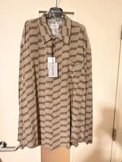 BALENCIAGA BBロゴ 総柄 長袖シャツ ベージュ 40のサムネイル