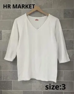 ハリラン HR MARKET 長袖 ストレッチフライス Vネック