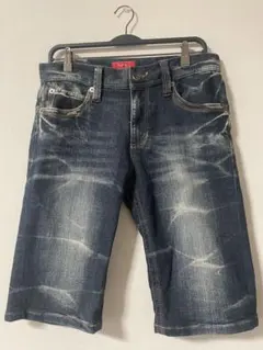 ショートパンツ ダークブルー　　　　ダメージ加工　W79 アベイルのサムネイル