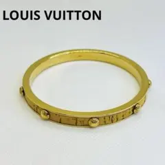 【正規品】ルイヴィトン バングル ブレスレット ゴールド スタッズ Mサイズ