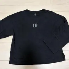 GAP キッズ トレーナー 裏起毛 ショート丈 ブラック 黒 140サイズ