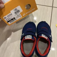 moonstar ネイビー スニーカー 幅3E サイズ18．5