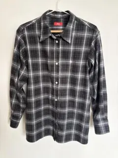 POLO チェックシャツ F グレー ネルシャツ ポロ ビッグシルエット