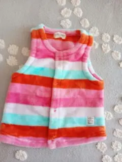 Si Shu Non ベビーベスト ふわふわ　90 レインボー