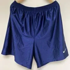 NIKE 光沢 ネイビー スポーツショートパンツ バスパン　サッカーのサムネイル