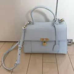 snidel スナイデル　バッグ　水色　ブルー　ロールカバーパッドロックバッグ