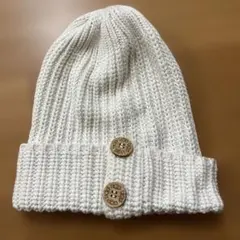 【本物】UGG ホワイト ニット帽　ホワイト　アグのサムネイル