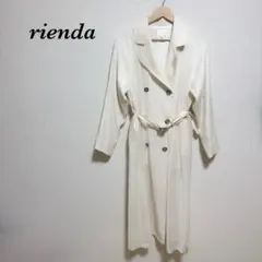 【リエンダ 】rienda トレンチコート S アイボリー レディース 春 秋