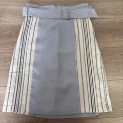 BE RADIANCE 水色 ストライプ タイトスカート