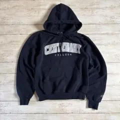 ま*中様 Champion カレッジロゴ刺繍パーカー 紺色　ゆるダボビッグシルエ