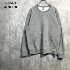 ラッセルアスレチック スウェットLヘザーグレー00sブランク無地ソリッド古着