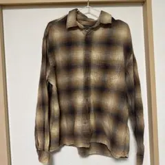 ZARA 長袖ネルシャツ L ブラウン系チェック