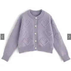 GRL ハートジャガードニットカーディガン[at2107]