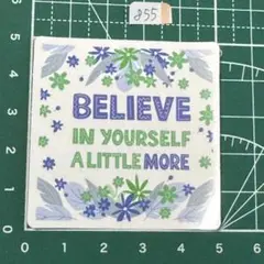 防水ステッカーBelieve in yourself a little more