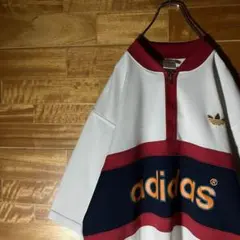 adidas ゲームシャツ　Tシャツ　リンガーネック　ハーフジップ　ジャージ
