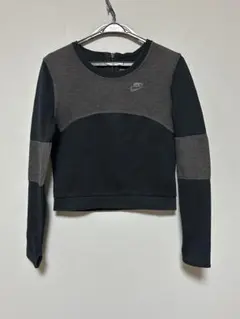 【美品】NIKE テックフリース カラーブロック スウェット S ブラック