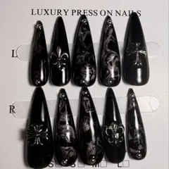 46人気【現品】クロムネイル｜ギャル｜地雷系｜Y2K｜韓国風｜ピンクブラック｜