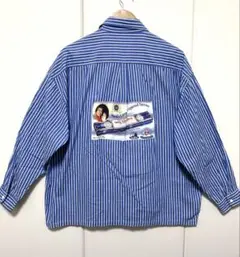 完売品　interbreed ビックプリントストライプシャツ