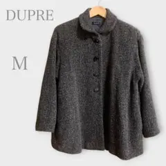ステンカラーハーフコート　ダークグレー　M ウール・アルパカ混
