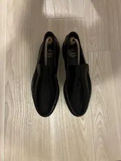 黒 レザー スリッポン ローファー