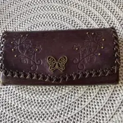 ANNA SUI 長財布 がま口 バタフライ レザーのサムネイル