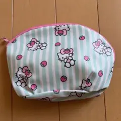 ハローキティ ストライプポーチ