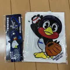 新品未開封　スワローズクルー タオルホルダー、ジッパーバッグ
