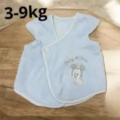 Disney baby ミッキー ベビーベスト 80 水色 ベビー 赤ちゃん