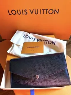 【LOUIS VUITTON】 エピ サラ ピンク ブラック 長財布