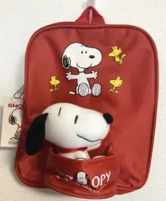 大幅値下げ！レトロ スヌーピー 赤い子供リュック(*^^*)