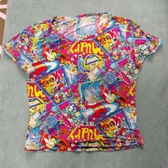 総柄 アメコミTシャツ