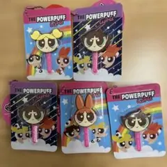 パワーパフガールズ　棒付きフェイスチャーム　5個セット