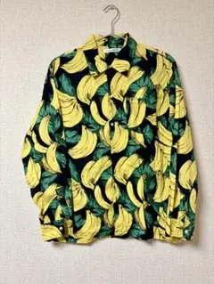HOUSEOFBLUES ハウスオブブルース☆派手なバナナ柄 長袖シャツ L