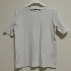 AZUL by moussy リブ編み Tシャツ M ホワイト