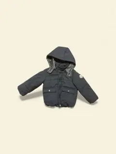 ネイビーダウンジャケット 男の子 ペティメイン 防寒 コート ブルゾン ワンポイ