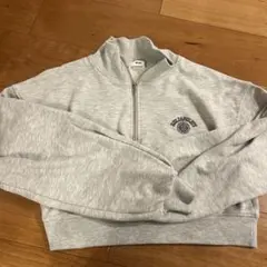 WEGO グレー ハーフジップ スウェット