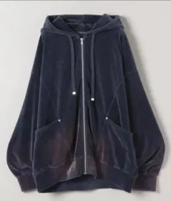 JEANASIS/フェードブリーチベロアZIPパーカー