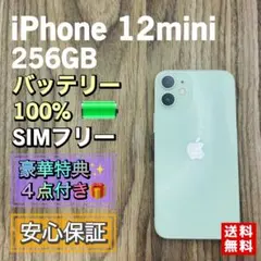 iPhone12mini グリーン 256GB SIMフリー 新品バッテリー