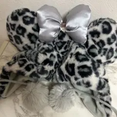 旧ヒョウ柄ファンキャップ グレー