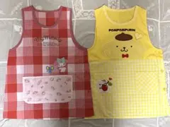 保育士エプロン　２枚セット　サンリオ　マイメロディ　ポムポムプリン