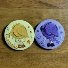 おジャ魔女どれみ 刺繍缶バッジ おんぷ ももこ 2個セット
