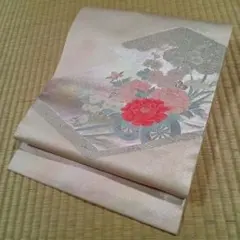 A*I様 名古屋帯☆ピンク 花柄 絹