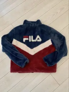 FILA ボアジャケット ネイビー/レッド