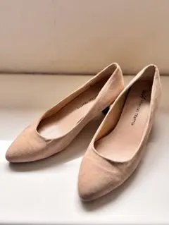 オリエンタルトラフィック　ベージュ スエード ポインテッドトゥ　23cm