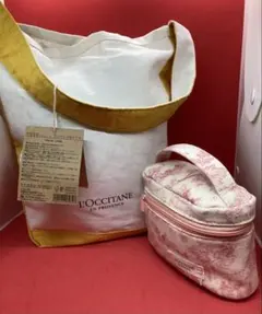 ロクシタン ノベルティワンハンドルトート＆オリジナルバニティポーチセット