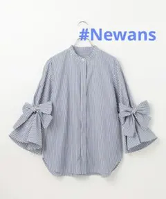 【美品】#Newans　リボンカフスブラウスのサムネイル