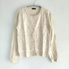 RIOMARU レースビジュー長袖カーディガン