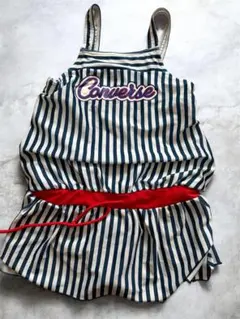 Converse ストライプ ワンピース水着　半袖付き