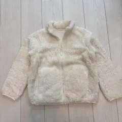 UNIQLO フリースジャケット キッズ 140cm アイボリー